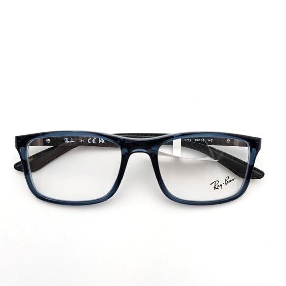 Ray Ban ORX8908 Crystal Blue 5719 53 Unisex Rectangle Eyeglasses main image 7